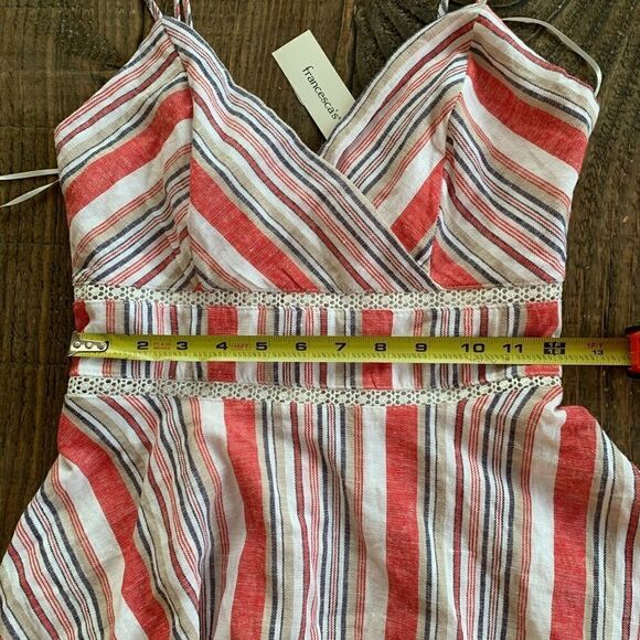 Franchesca’s Blue Rain XXS striped Dress NWT! - Picture 8 of 8